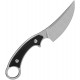 QSP Viper Fixed Blade Knife - 4" Stainless Steel CP Blade Black Sculpted G10 Handle