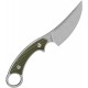 QSP Viper Fixed Blade Knife - 4" Stainless Steel CP Blade OD Green Sculpted G10 Handle