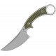 QSP Viper Fixed Blade Knife - 4" Stainless Steel CP Blade OD Green Sculpted G10 Handle