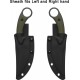 QSP Viper Fixed Blade Knife - 4" Black Stainless Steel CP Blade OD Green Sculpted G10 Handle