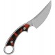 QSP Viper Fixed Blade Knife - 4" Stainless Steel CP Blade Black and Red Tortoise Resin Sculpted Handle