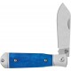 QSP Jumping Jack UK EDC Pocket Knife - 2.75" 14C28N Stainless Steel Blade Blue Smooth Bone Handle