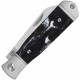 QSP Jumping Jack UK EDC Pocket Knife - 2.75" 14C28N Stainless Steel Blade Black and White Resin Handle