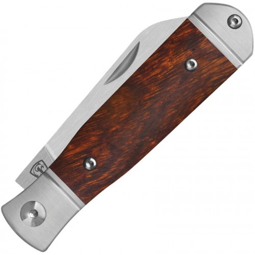 QSP Jumping Jack UK EDC Pocket Knife - 2.75" 14C28N Stainless Steel Blade Ironwood Handle