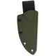 QSP Tiny Tots Fixed Blade Knife - 3.5" Black Stainless Steel DP Blade OD Green G10 Handle