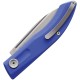 Real Steel Stella UK EDC Folding Knife - 2.95" VG10 Satin Spear Point Blue G10 Handle