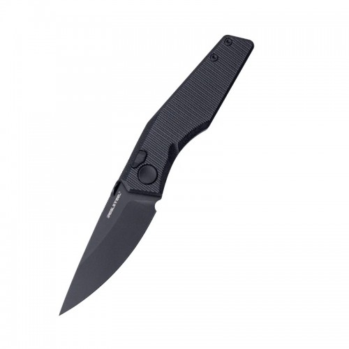 Real Steel Spectrum Folding Knife - 3.7" Nitro-V Black Blade Black G10 Handle