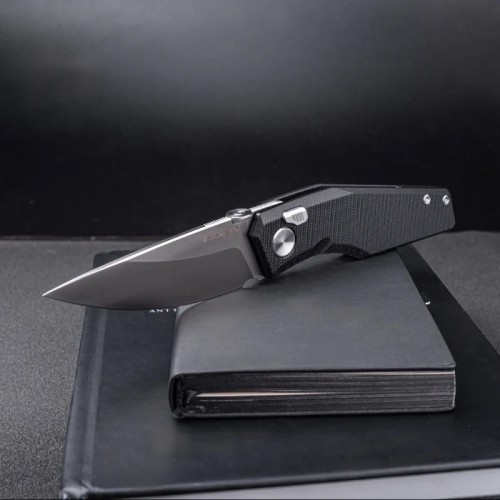 Real Steel Spectrum Folding Knife - 3.7" Nitro-V Blade Black G10 Handle