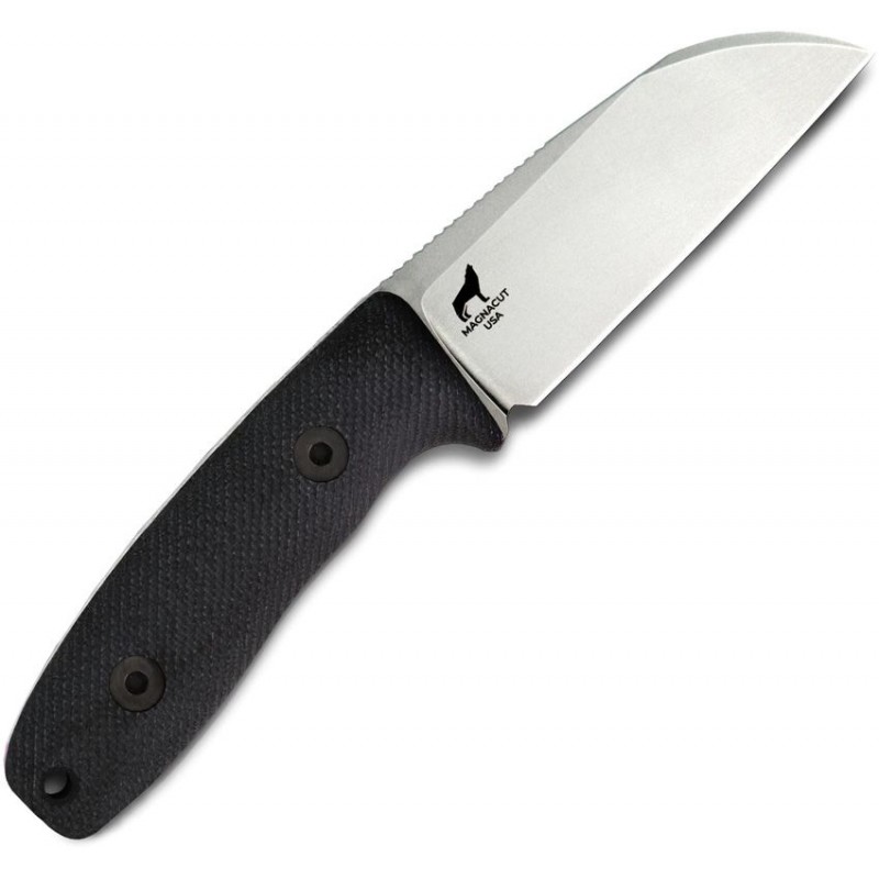 Reiff Knives Circadian Knife - 3.28" CPM-MagnaCut Sheepsfoot Blade Black Canvas Micarta Handle Kydex Sheath