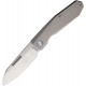 Remette Squirrel UK EDC Folding Knife - 2.83" M390 Sheepsfoot Blade Grey Titanium Handle