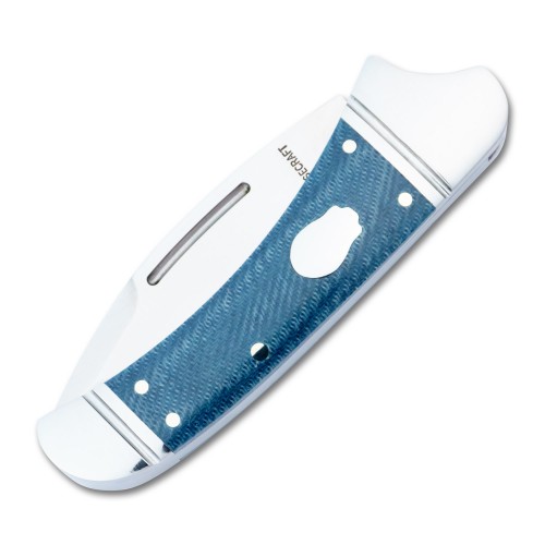 RoseCraft Blades Zambezi UK EDC Pocket Knife - 2.5" D2 Steel Blade Blue Micarta Handle