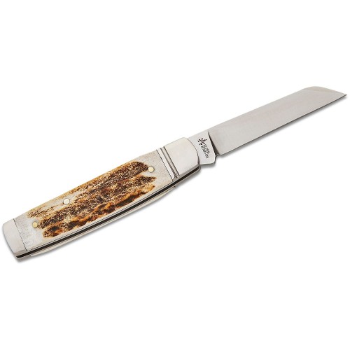 RoseCraft Sweetwater Creek Senator UK EDC Folding Knife - 2.7" D2 Lambsfoot Blade Stag Handle