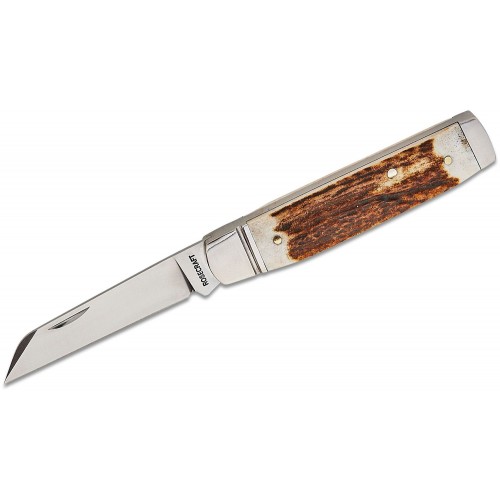 RoseCraft Sweetwater Creek Senator UK EDC Folding Knife - 2.7" D2 Lambsfoot Blade Stag Handle