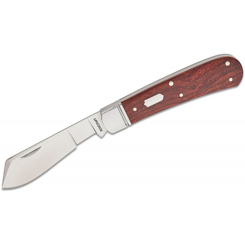 RoseCraft Blades Mill Creek Cotton Sampler Slipjoint Folding Knife - 3.125" D2 Satin Blade Red Sandalwood Handle