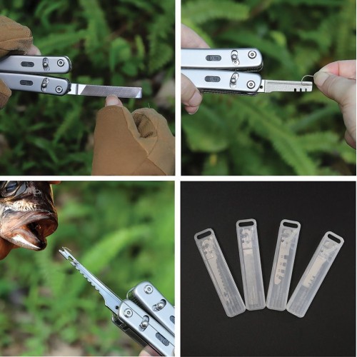 FT03 Set for Roxon Flex Multi-Tool - Flat File Fish Hook Remover and Sharpener Bicycle Spoke Wrench