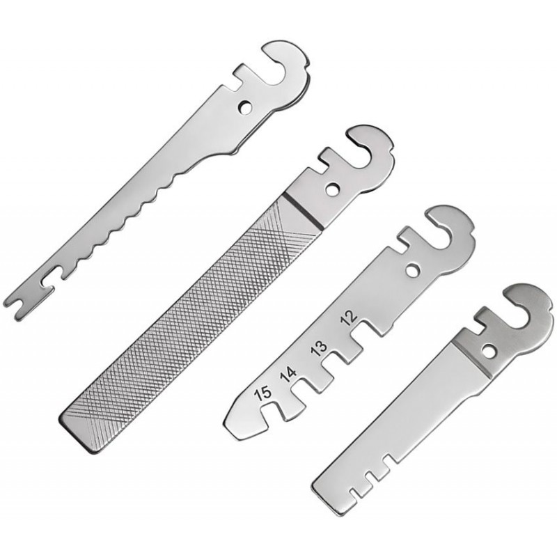 FT03 Set for Roxon Flex Multi-Tool - Flat File Fish Hook Remover and Sharpener Bicycle Spoke Wrench