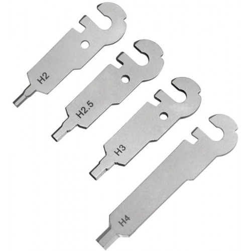 FT06 Set for Roxon Flex Multi-Tool - Set of 4 Hex Wrenches H2 H2.5 H3 and H4