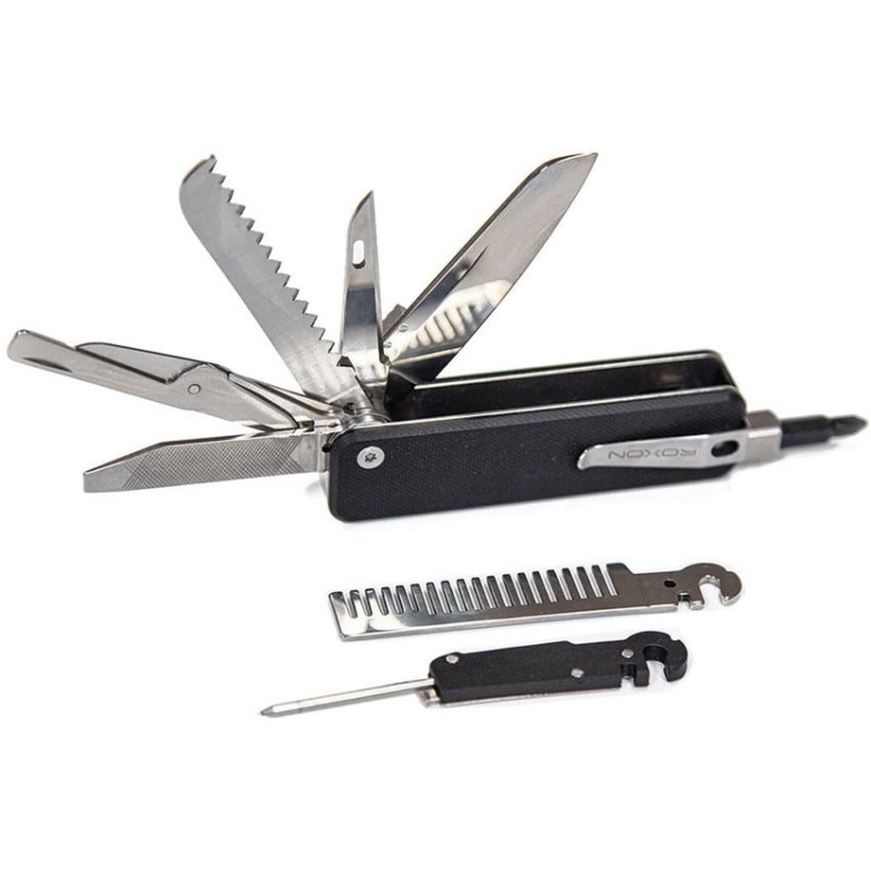 Roxon FLEX Companion Modular Multi-Tool - 3.5" Closed 13 Tools Black G10 Handle