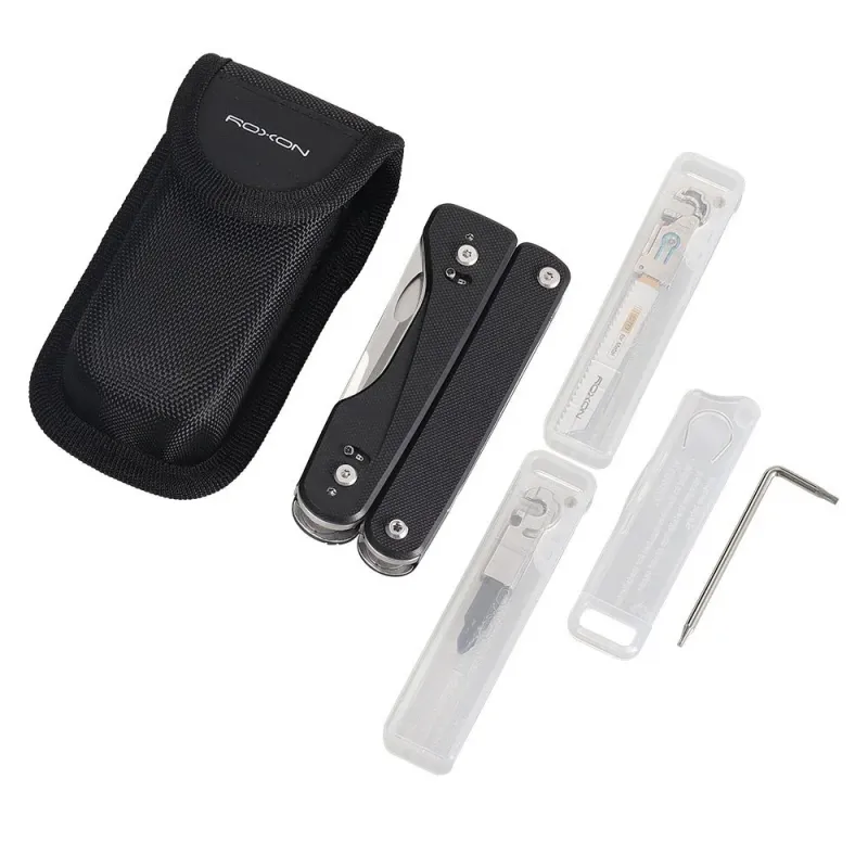 Roxon Flex Titan Modular Multi-Tool -  3.42" Closed 14 Tools Black G10 Handle Cyclaire Knives and Tools