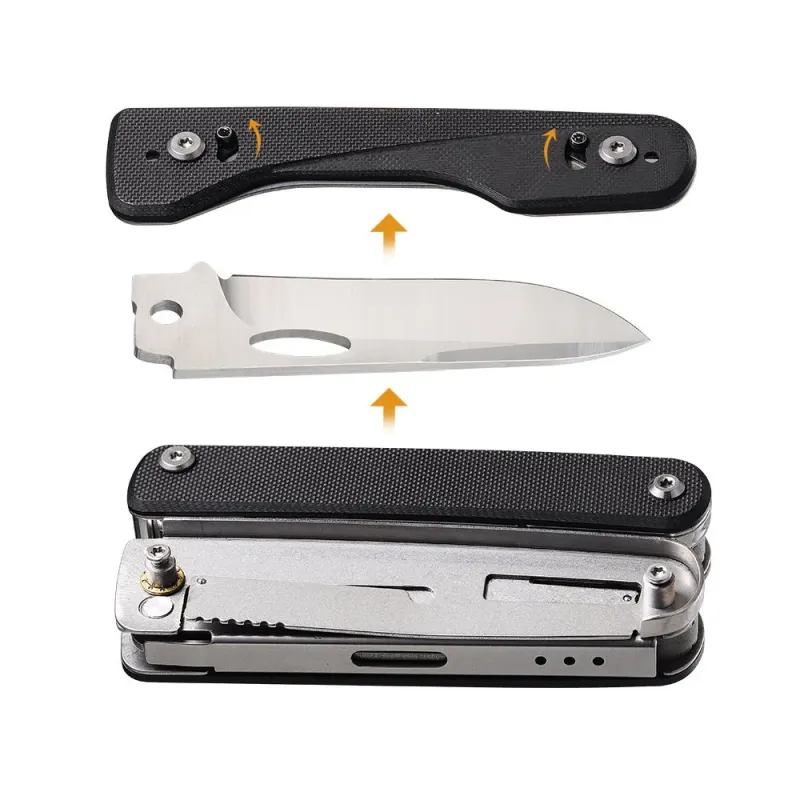 Roxon Flex Titan Modular Multi-Tool -  3.42" Closed 14 Tools Black G10 Handle Cyclaire Knives and Tools