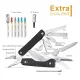 Roxon Flex Titan Modular Multi-Tool -  3.42" Closed 14 Tools Black G10 Handle Cyclaire Knives and Tools