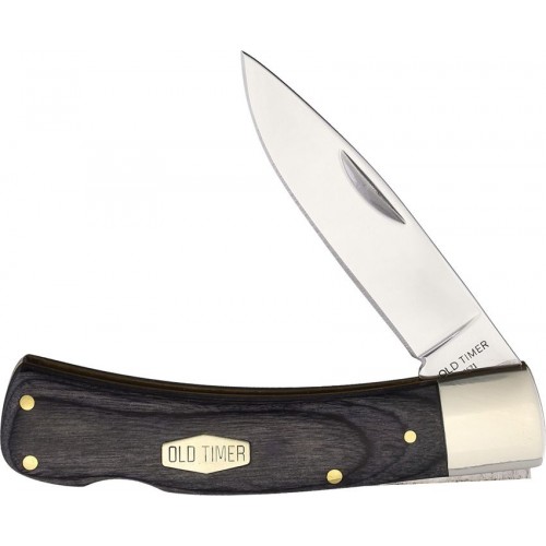 Schrade Old Timer 5OTH Heritage Series Bruin Folding Knife - 2.8" D2 Blade Laminate Wood Handle