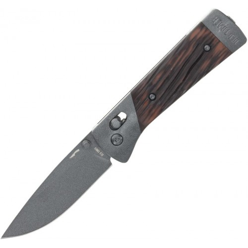 Schrade Old Timer 132OTF Frontier Pivot Lock Knife - 3.1" Gray Blade Luxewood Compostie Handle