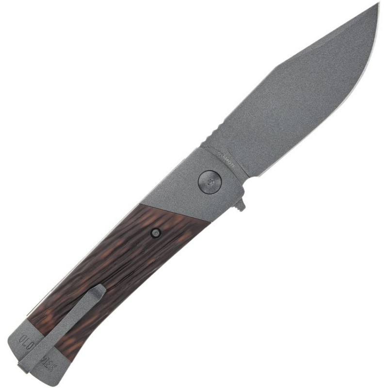 Schrade Old Timer Frontier Series Folding Knife -  3.75" Blade Luxewood Compostie Handle with Steel Bolster