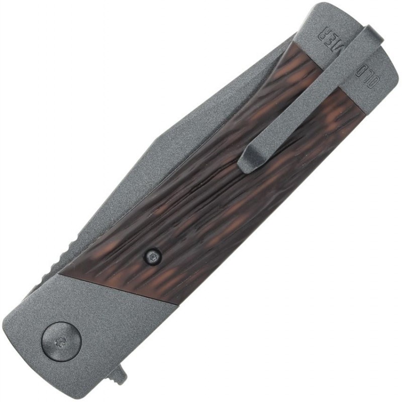 Schrade Old Timer Frontier Series Folding Knife -  3.75" Blade Luxewood Compostie Handle with Steel Bolster