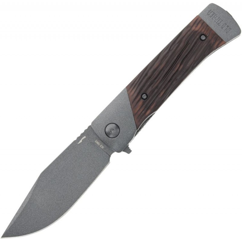 Schrade Old Timer Frontier Series Folding Knife -  3.75" Blade Luxewood Compostie Handle with Steel Bolster
