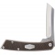Schrade Slim Linerlock Cleaver - 2.5" Mirror Finish Cleaver Blade Brown Handle