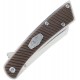 Schrade Slim Linerlock Cleaver - 2.5" Mirror Finish Cleaver Blade Brown Handle