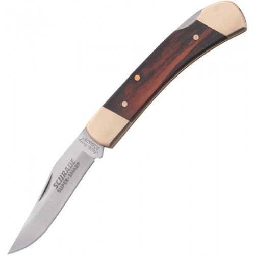 Schrade Uncle Henry LB5 Smokey Folding Knife - 2.8" 7Cr17Mov Stainless Steel Blade Rosewood Handle