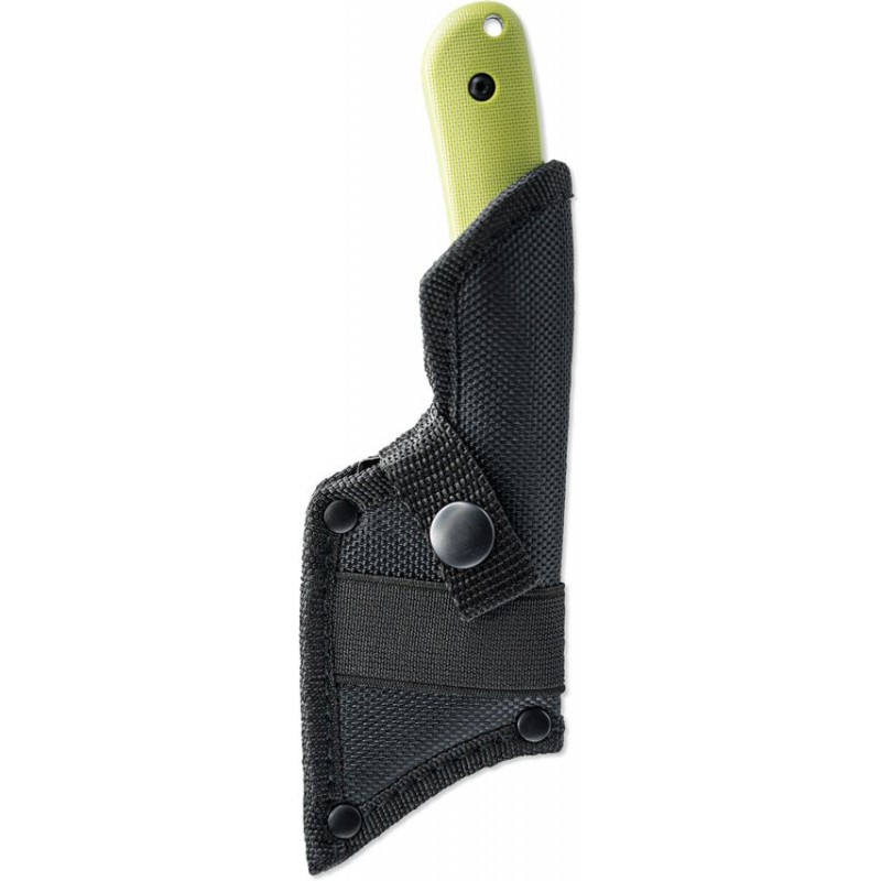 Skallywag Tactical Mantis Cleaver Fixed Blade Knife - 2.75" Hammered 420 Stainless Steel Blade Green Handle
