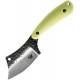 Skallywag Tactical Mantis Cleaver Fixed Blade Knife - 2.75" Hammered 420 Stainless Steel Blade Green Handle