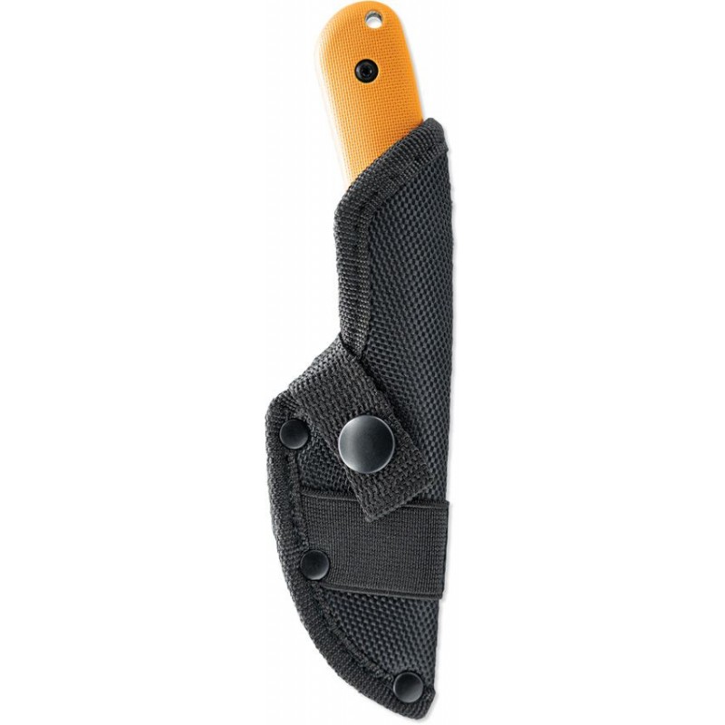 Skallywag Tactical Fireside Fixed Blade Knife - 2.75" Hammered 420 Stainless Steel Blade Orange Handle
