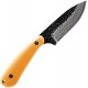 Skallywag Tactical Fireside Fixed Blade Knife - 2.75" Hammered 420 Stainless Steel Blade Orange Handle