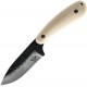 Skallywag Tactical Fireside Fixed Blade Knife - 2.75" Hammered 420 Stainless Steel Blade Tan Handle
