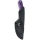 Skallywag Tactical Fireside Fixed Blade Knife - 2.75" Hammered 420 Stainless Steel Blade Purple Handle