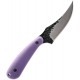 Skallywag Tactical Scorpion Fixed Blade Knife - 2.75" Hammered 420 Stainless Steel Skinner Blade Purple Handle