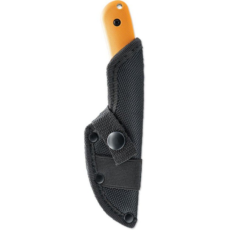Skallywag Tactical Scorpion Fixed Blade Knife - 2.75" Hammered 420 Stainless Steel Skinner Blade Orange Handle