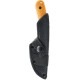 Skallywag Tactical Scorpion Fixed Blade Knife - 2.75" Hammered 420 Stainless Steel Skinner Blade Orange Handle