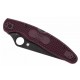 Spyderco Police 4 Sprint Run Lightweight Folding Knife - 4.33" Micro-Melt Blade Burgundy Handle