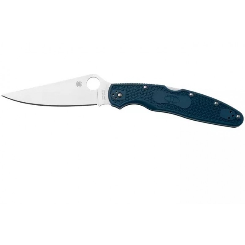 Spyderco Police LW Folding Knife - 4.2" CPM-SPY27 Stainless Steel Blade Blue FRN Handle