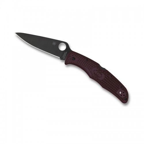 Spyderco Endura 4 Sprint Run LW Folding Knife - 3.8" Micro-Melt PD#1 Blade Burgundy Handle