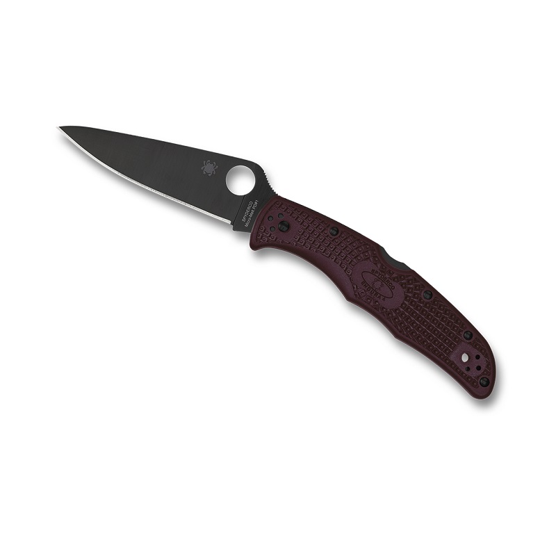 Spyderco Endura 4 Sprint Run LW Folding Knife - 3.8" Micro-Melt PD#1 Blade Burgundy Handle