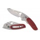 Spyderco Viele Phoenix Red Sprint Run Folding Knife - 3.03" VG10 Blade Ball Bearing Lock