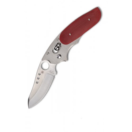 Spyderco Viele Phoenix Red Sprint Run Folding Knife - 3.03" VG10 Blade Ball Bearing Lock
