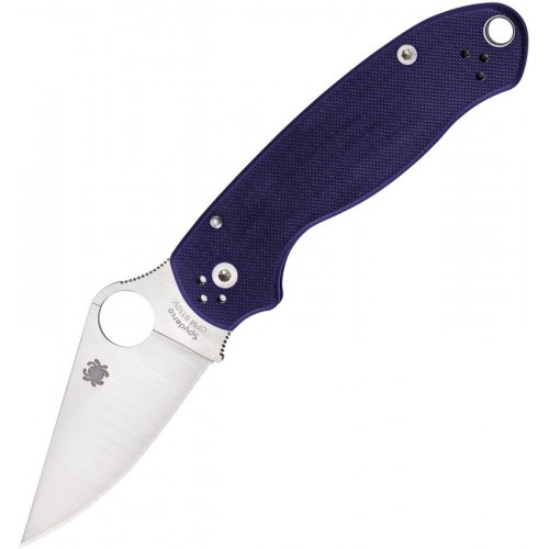 Spyderco Paramilitary 3 Folding Knife - 3" S110V Plain Blade Blurple G10 Handle