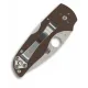 Spyderco Lil' Native Sprint Run Folding Knife - 2.42" CPM-15V Stonewashed Plain Blade Brown G10 Handle Cyclaire Knives and Tools